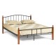 Кровать AT-915 Wood slat base дерево гевея/металл, 160*200 см (Queen bed), красный дуб (Tet Chair)
